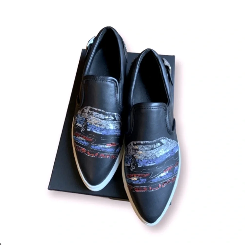Coach C103 Sequins Race Car ๐๏ธ Sneakers Size 9 New in Box - Picture 1 of 8